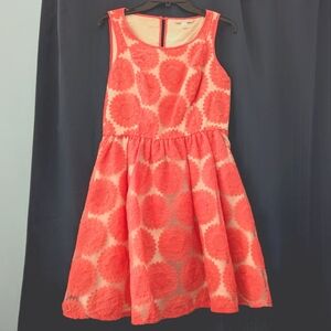 LC Lauren Conrad Embroidered Melon Dress